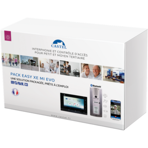 Image produit Pack XE VIDEO 1B MI EVO, XE MONITOR, 1 Switch 4 PoE+, 2 ext castelsip, 5 badges