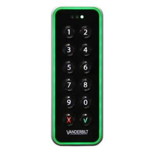 Image produit Lecteur clavier Mullion 13,56 MHz Mifare DesFire s&eacute;riel/sectoriel antivandale - OSDP RS485/Wiegand saillie