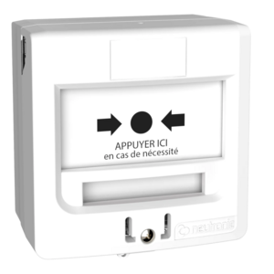 Image produit DM 1 contact en saillie ou encastrable BLANC ''APPUYER ICI''