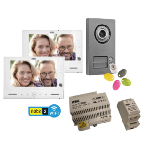 Image produit Kit Video Note2 Moniteur Wifi, Platine 2BP, report d'appels et Yokis UP int&eacute;gr&eacute;