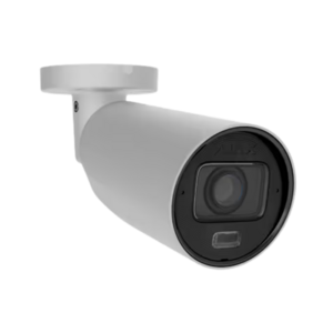 Image produit Cam&eacute;ra Bullet IP 5Mp filaire, IA, Obj 2,8-12mm, IR hybride, TrueWDR, micro/Hp - PoE/12V-E/S Alarme-Int/Ext -Blanc
